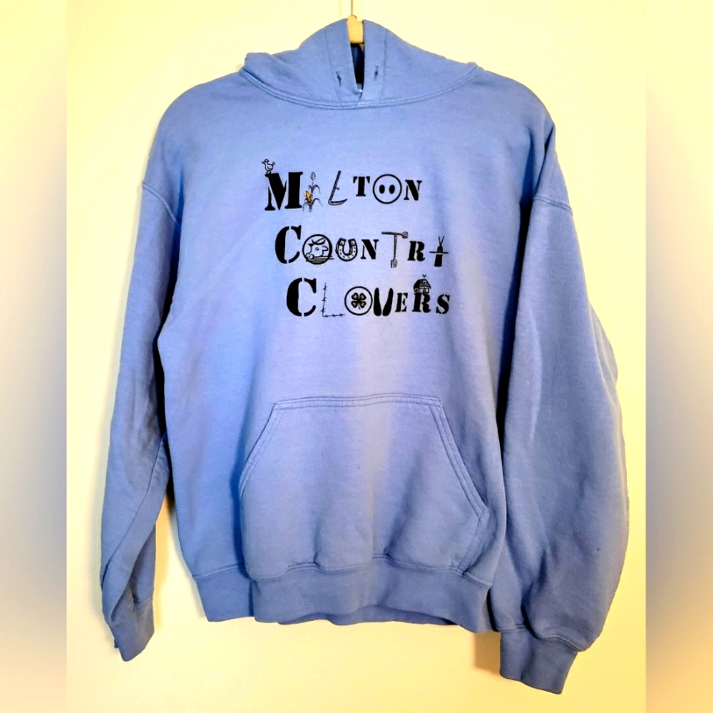 Blue hoodie size medium. Cotton